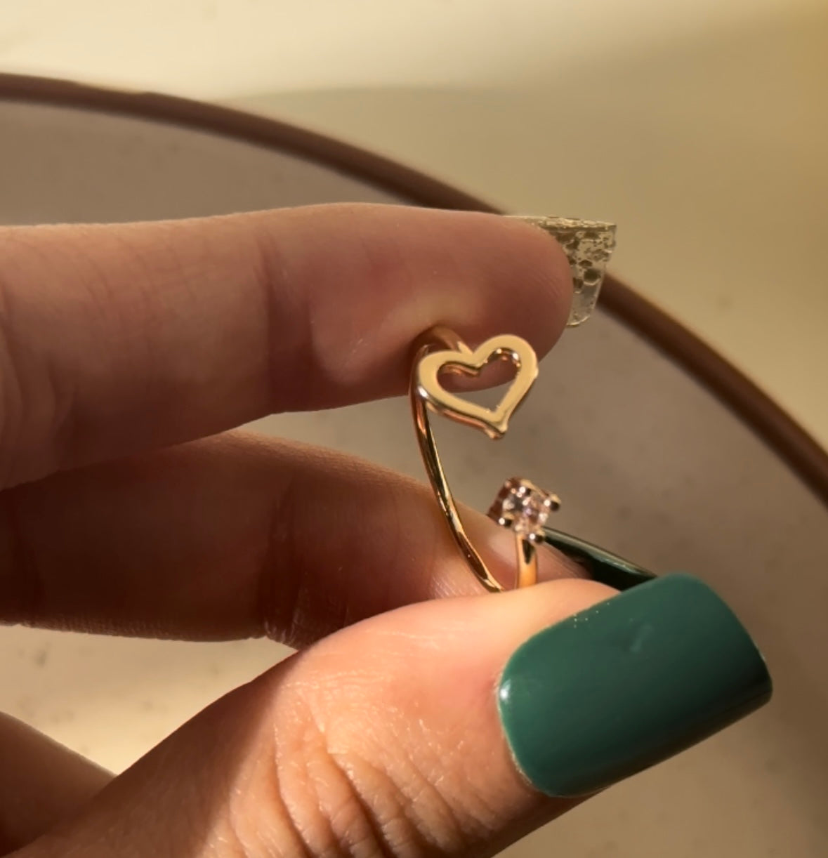 Heart Ring | Women Ring | Minimal Ring | Daily Wear Ring | Gold Plated Ring