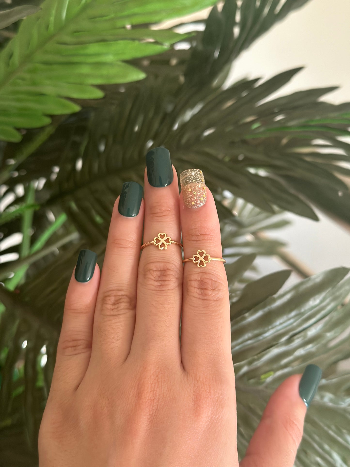 Clover Ring Stack | Toe Ring | Women Ring | Minimal Ring | Daily Wear Ring | Gold Plated Ring