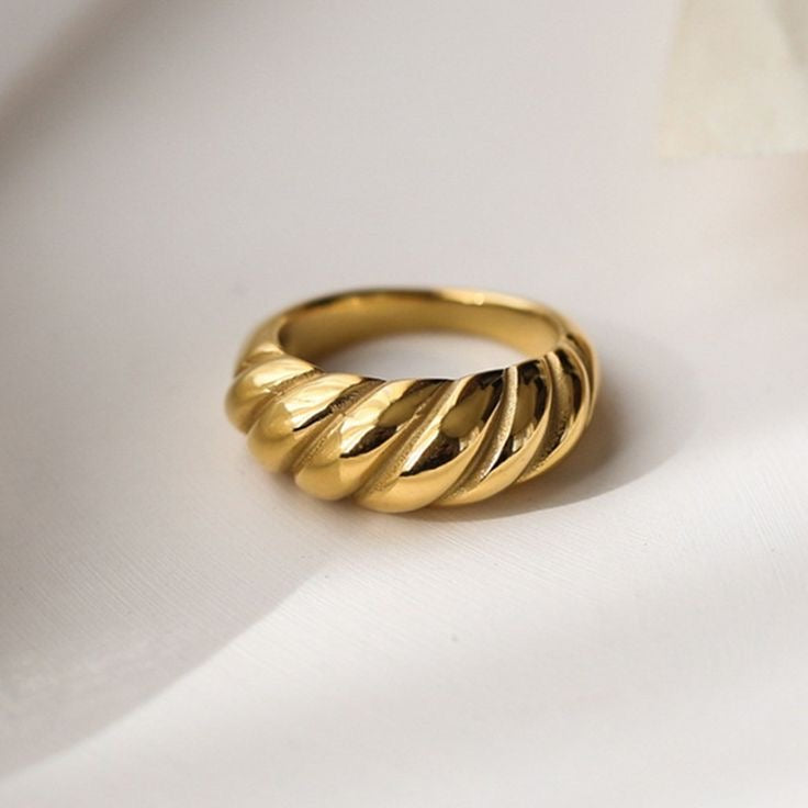 Croissant Ring | 18k Gold Plated Ring | Water-Resistant Ring | Anti Tarnish Ring | Skin Safe Ring