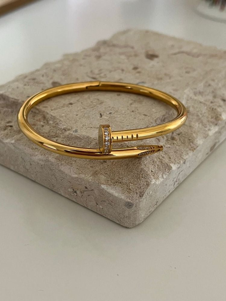 Celestial Nail Bracelet | 18K Gold Plated Bracelet | Water-Resistant Bracelet | Anti Tarnish Bracelet | 316L Stainless Steel Bracelet