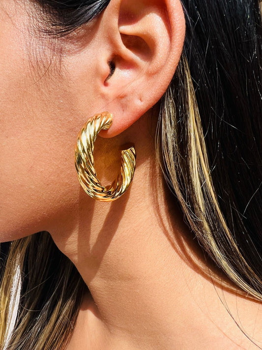 Martina Hoops | Women Earrings | Gold Plated Premium Jewelry