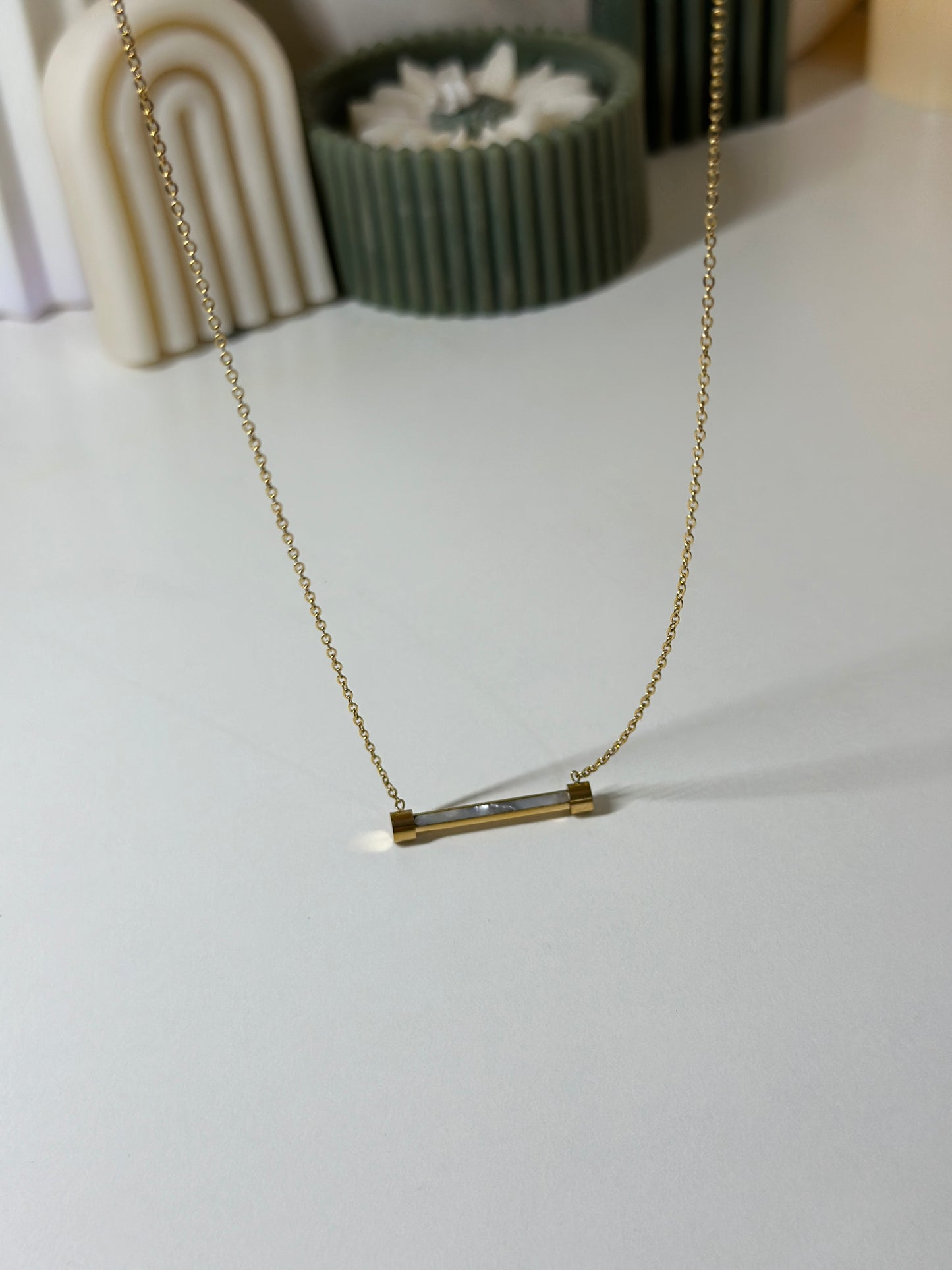 Jemima Mother Pearl Necklace | Women Necklace & Chains | 18K Gold Plated Necklace | Water-Resistant Necklace | Anti Tarnish Necklace | Hypoallergenic Necklace