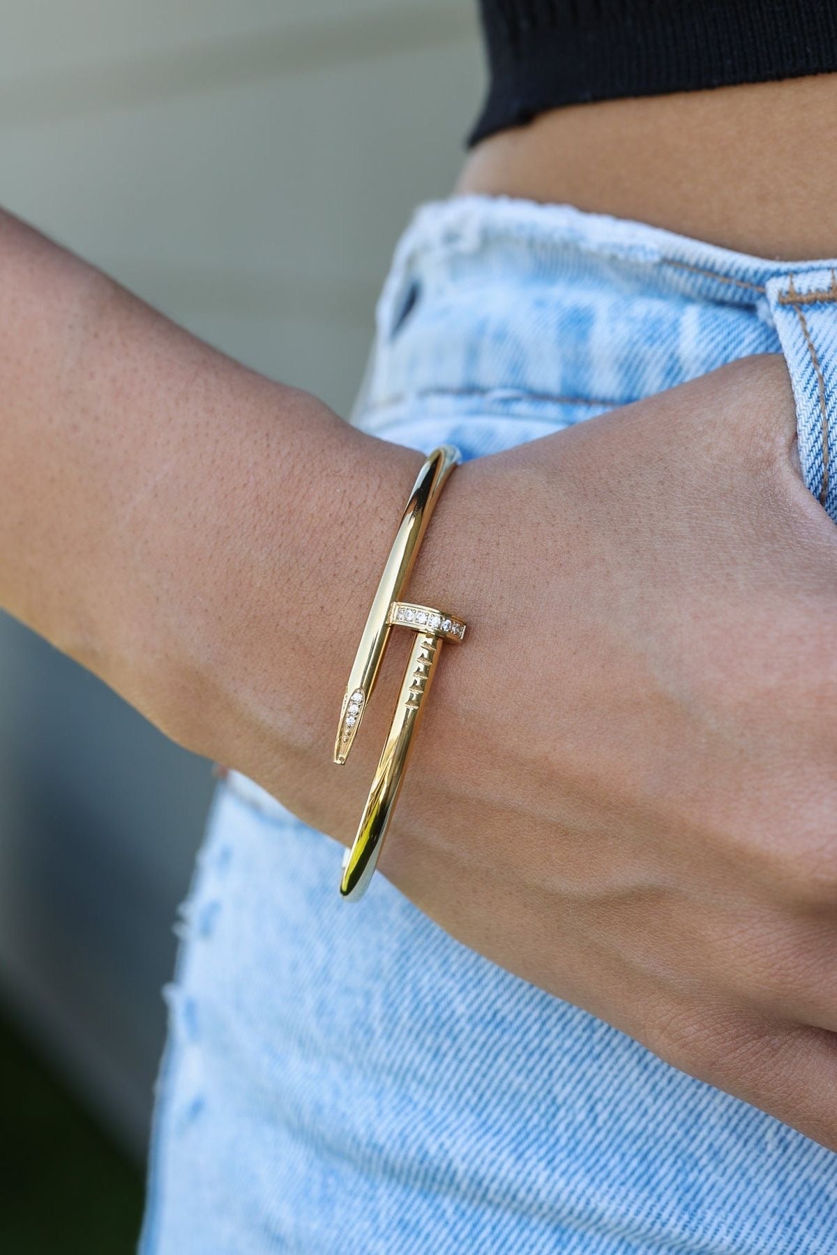 Celestial Nail Bracelet | 18K Gold Plated Bracelet | Water-Resistant Bracelet | Anti Tarnish Bracelet | 316L Stainless Steel Bracelet