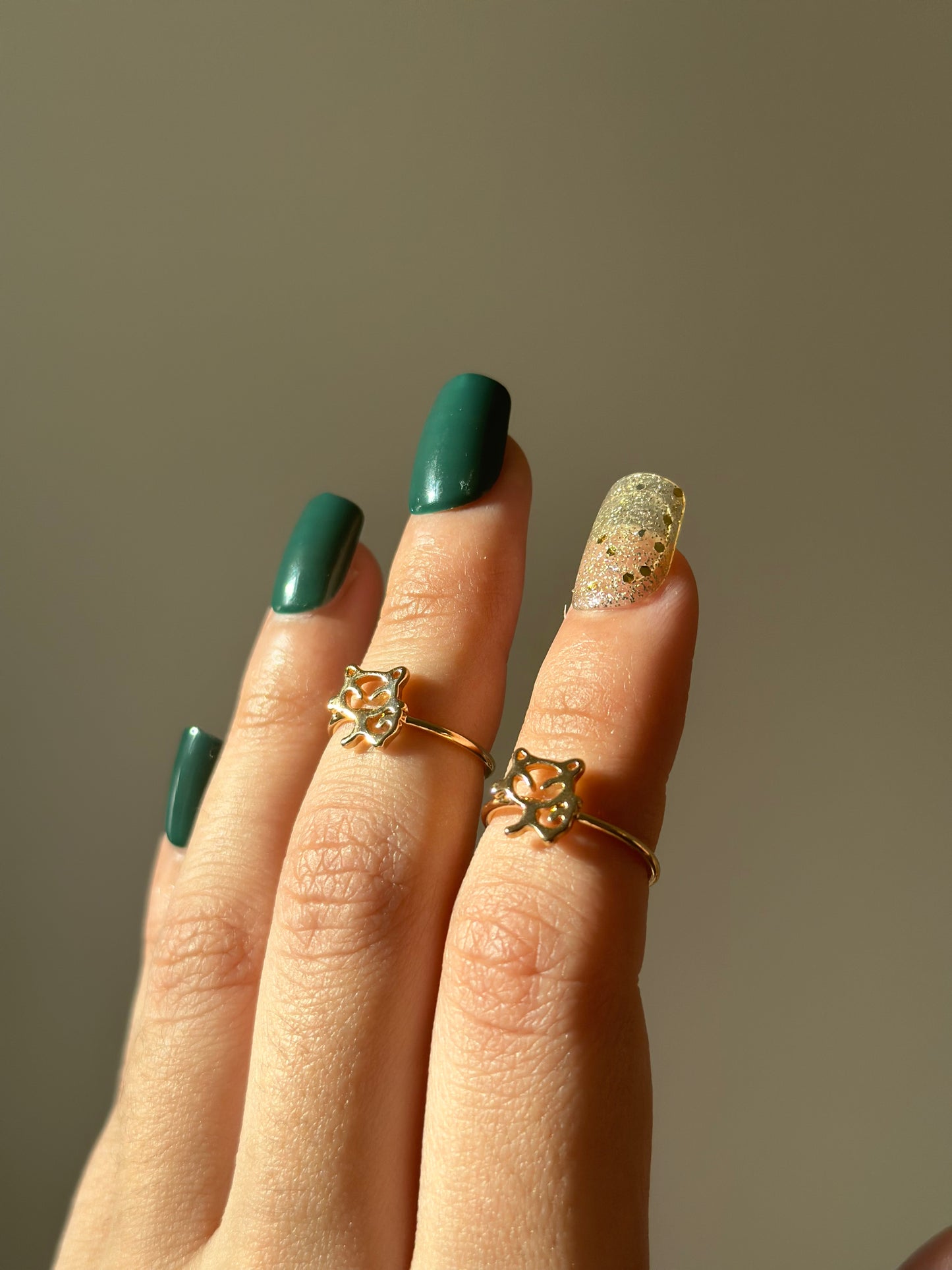 Cat Ring Stack | Toe Ring | Women Ring | Minimal Ring | Daily Wear Ring | Gold Plated Ring