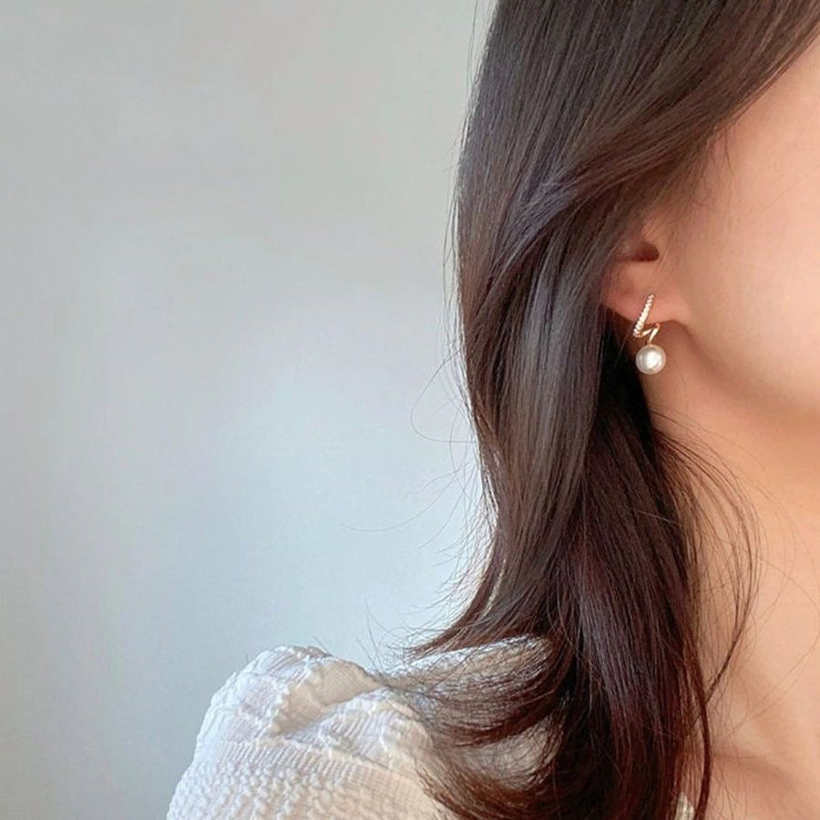 Pearl Wave Earrings | Korean Earrings | Affordable Earrings | Pinterest Inspired | Gold Plated | Freshwater Pearl