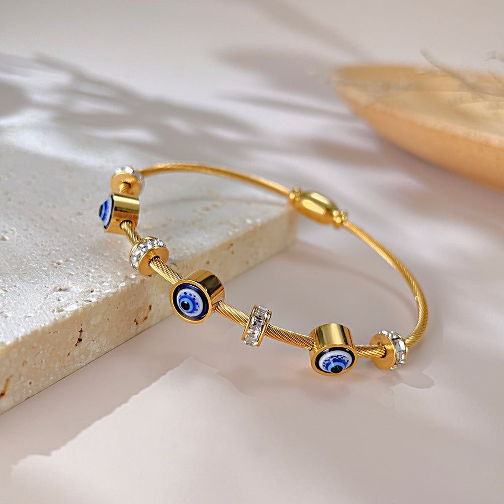 Evil Eye Bracelet | 18K Gold Plated