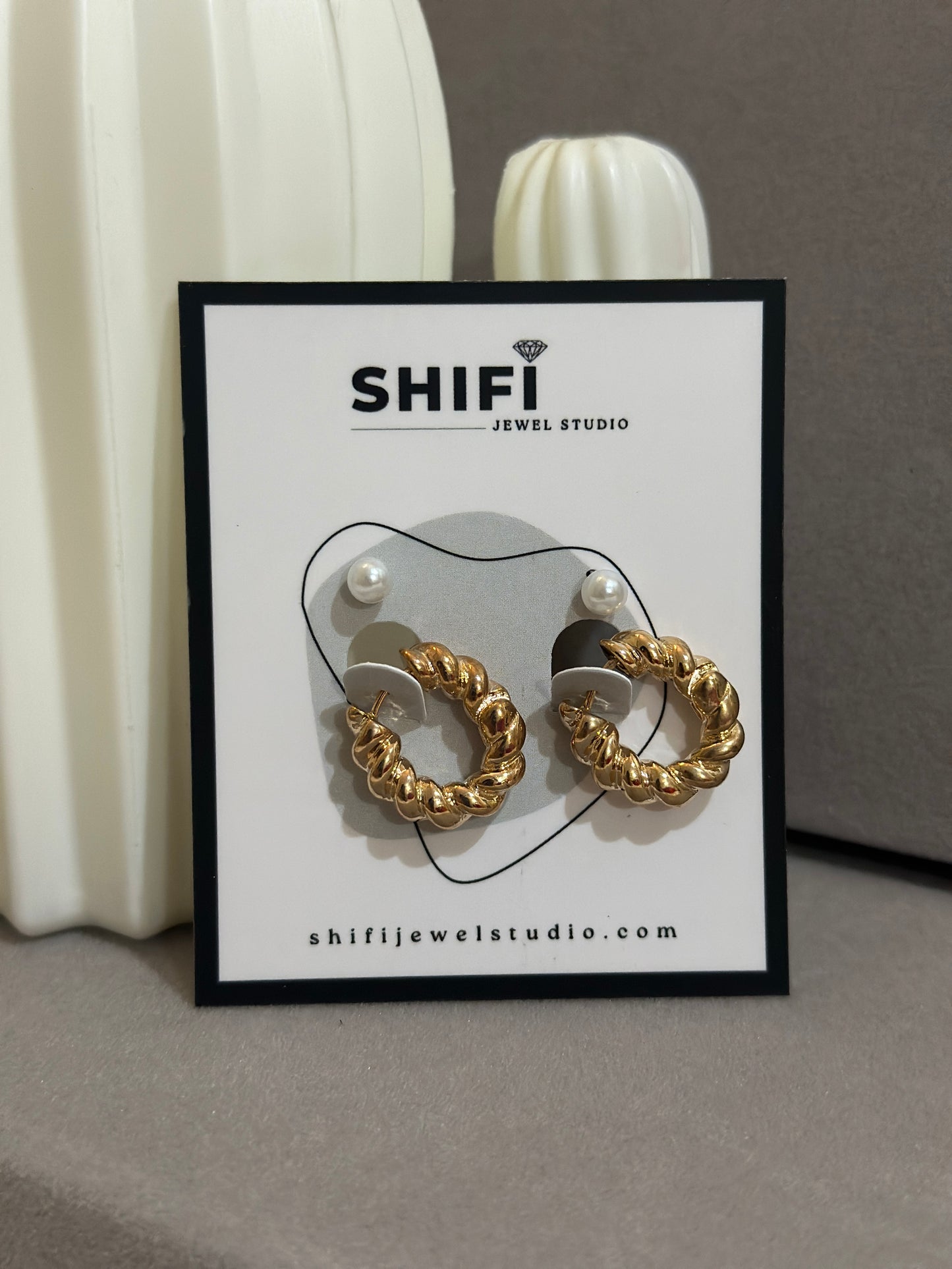 Swirl Hoops with Minimal Studs