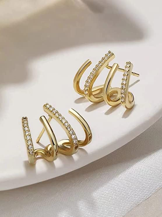 Claw Earrings | Premium Gold Plated | Pinterest Inspired | Korean Earrings