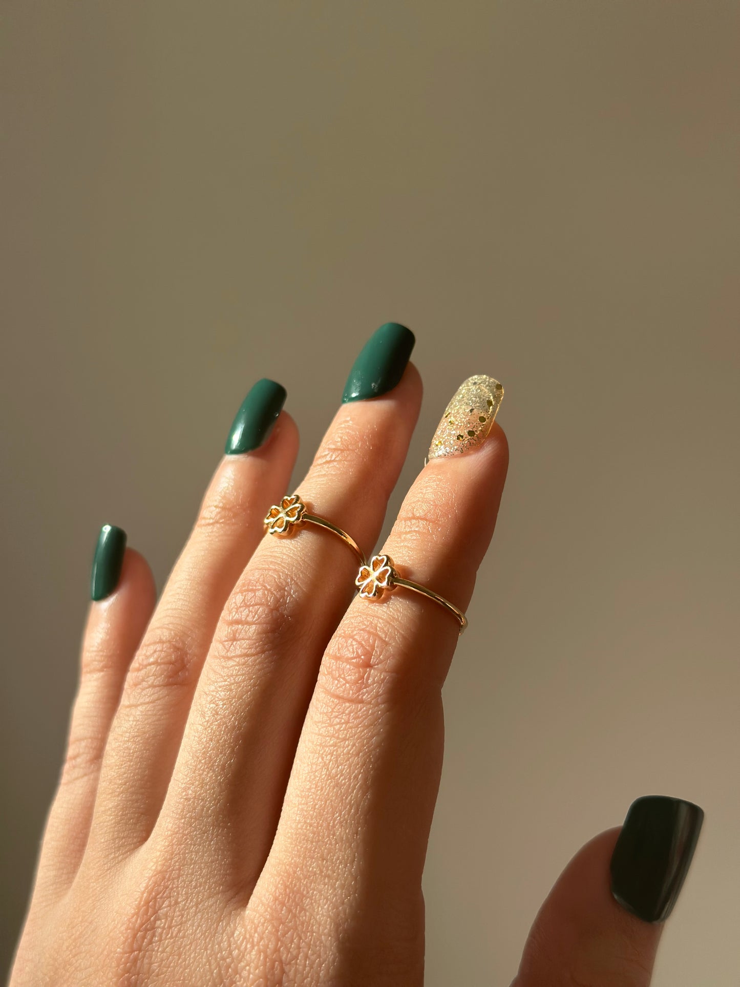 Clover Ring Stack | Toe Ring | Women Ring | Minimal Ring | Daily Wear Ring | Gold Plated Ring