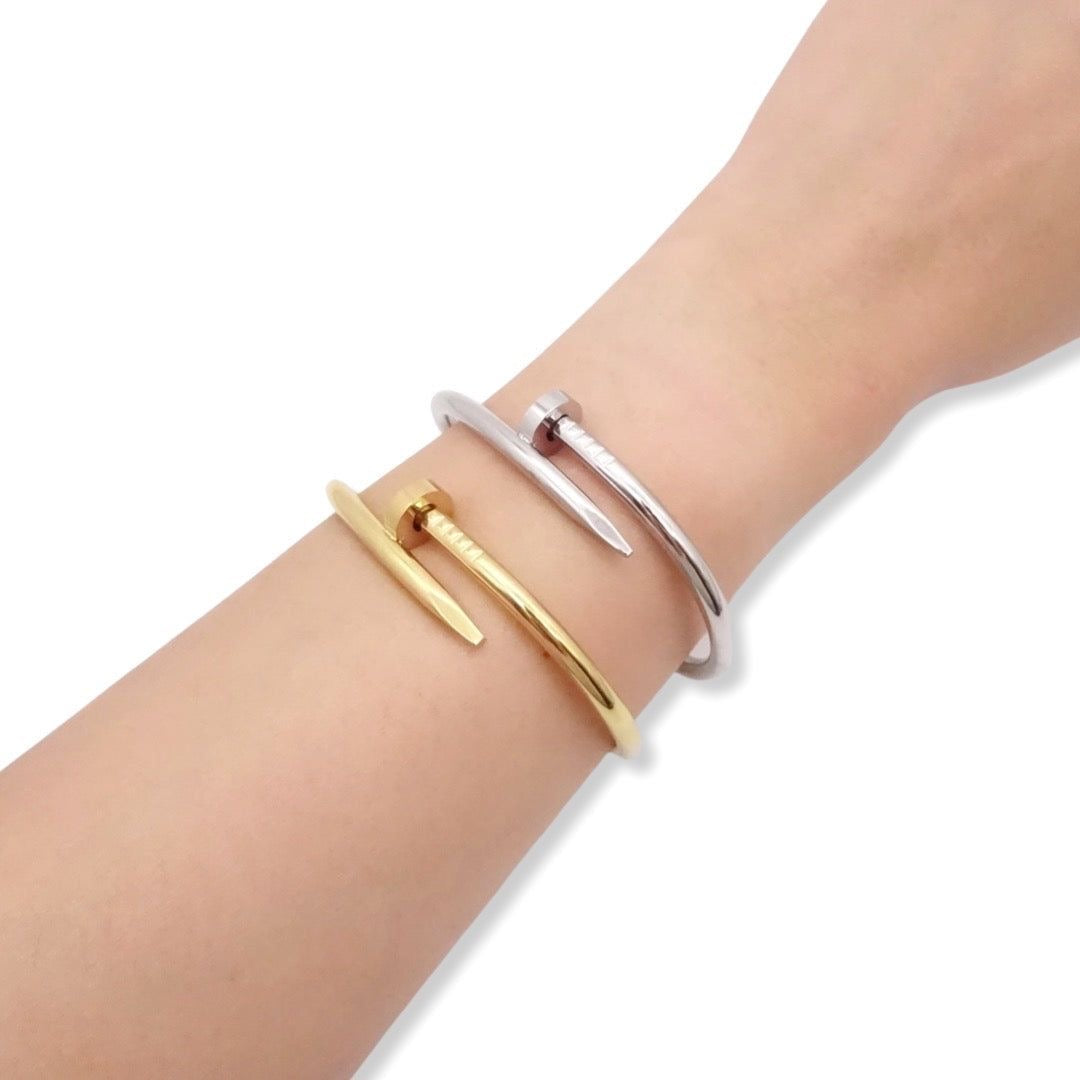 Nail It Bracelet |18K Gold Plated Bracelet | Water-Resistant Bracelet | Anti Tarnish Bracelet | 316L Stainless Steel Bracelet