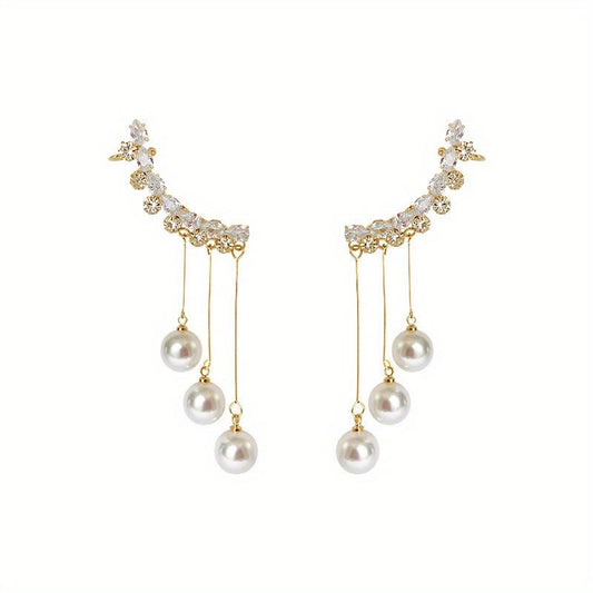 Glam Dazzle Pearl Ear-cuffs | Pearl Earrings | Korean Earrings | Pinterest Inspired Earrings