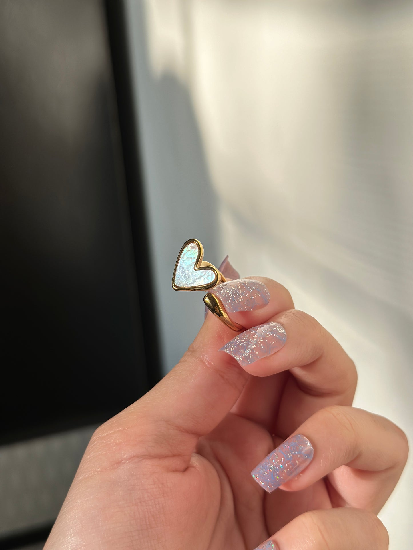 Heart Forever Ring | MOP Ring | 18K Gold Plated | skin safe | Anti tarnish | water resistant |