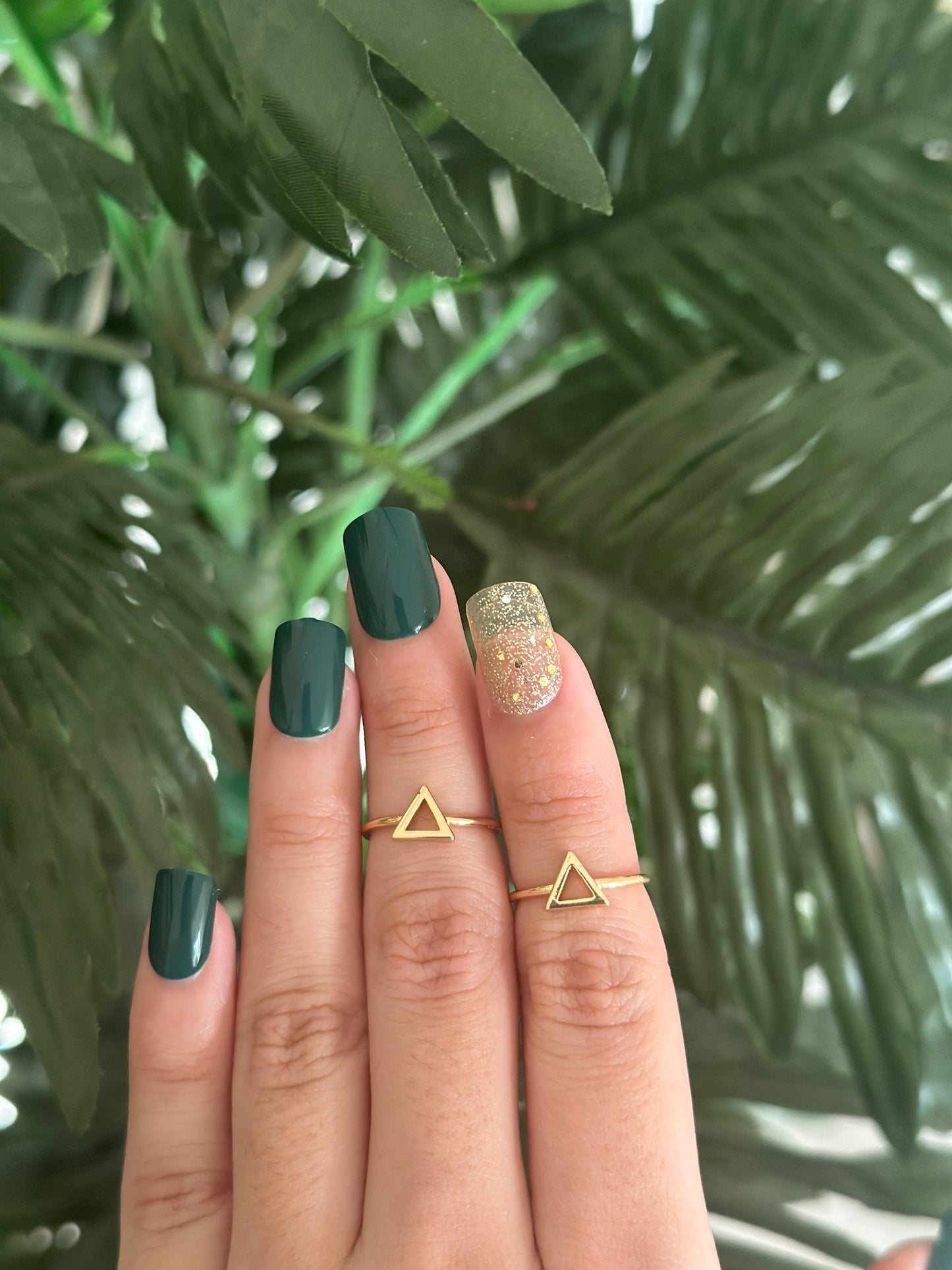 Triangle Ring Stack | Toe Ring | Women Ring | Minimal Ring | Daily Wear Ring | Gold Plated Ring