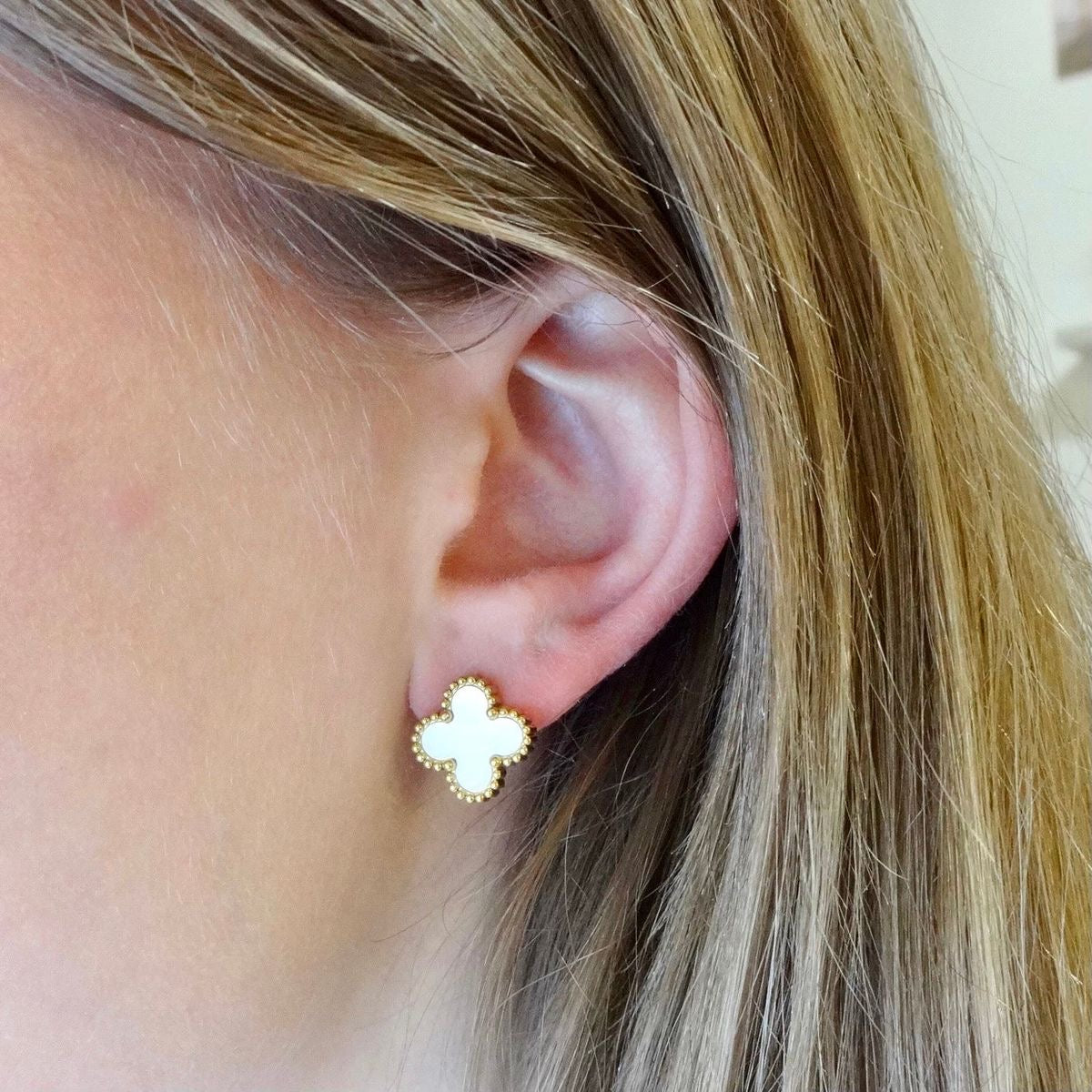 Clover Studs | Daily Wear Studs | 18K Gold Plating | Anti-Tarnish | Skin Safe | Water-Resistant |