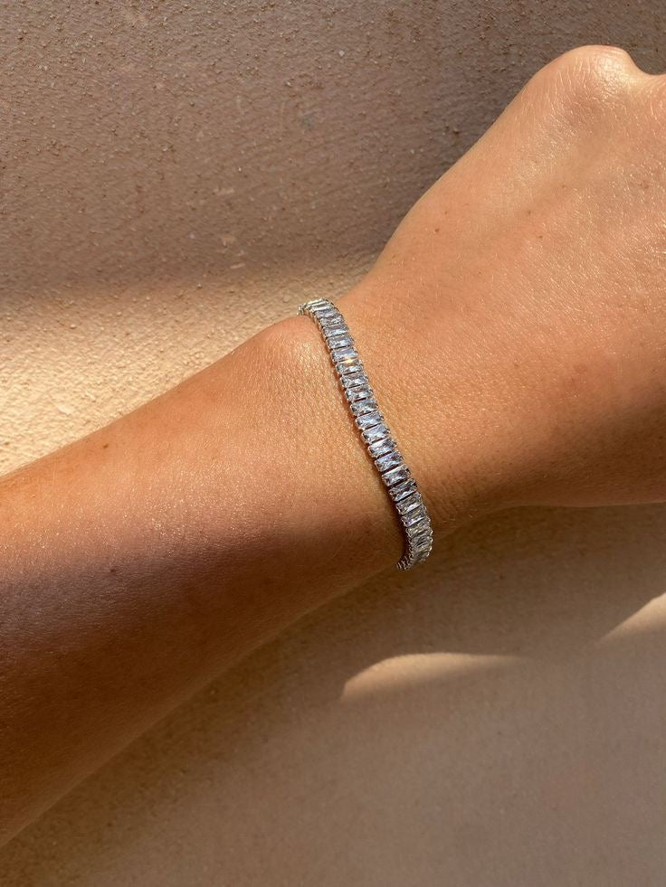 Ela Bracelet | Tennis Bracelet | 18K Gold Plated Bracelet | Water-Resistant Bracelet | Anti Tarnish Bracelet | 316L Stainless Steel Bracelet