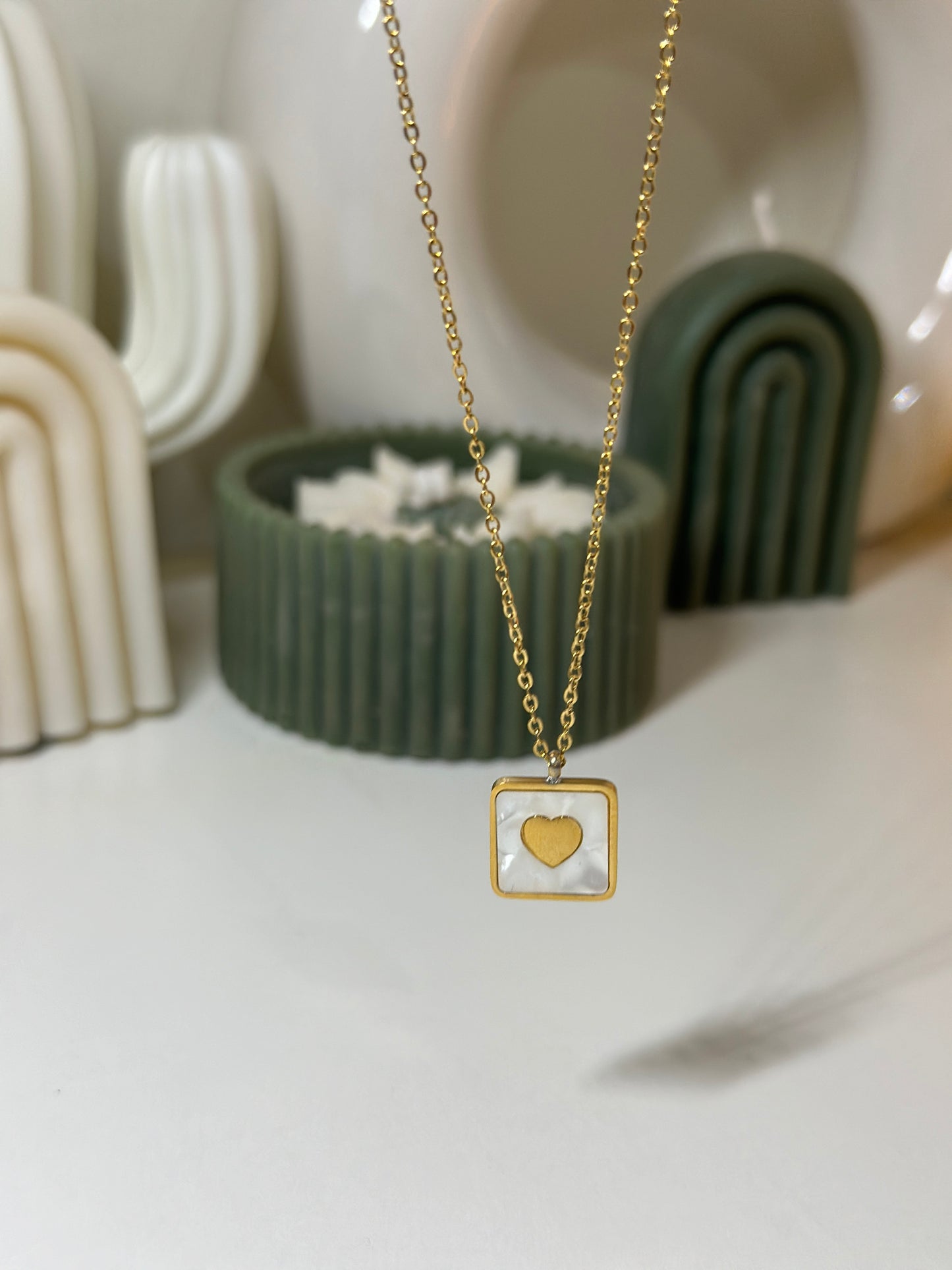 Minimal Heart Necklace | 18K Gold Plated Necklace | Water-Resistant Necklace | Anti Tarnish Necklace | Hypoallergenic Necklace