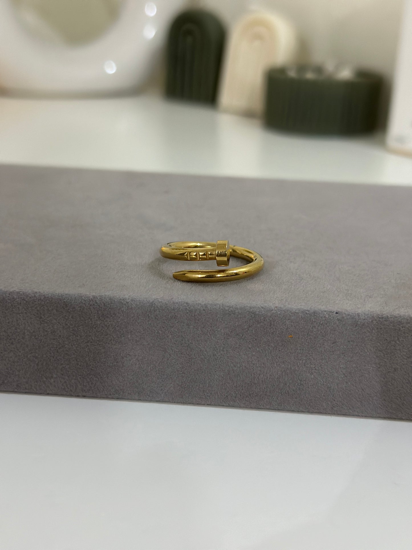 Nail It Ring | 18k Gold Plated | Hypoallergenic | Water-Resistant | Anti-Tarnish