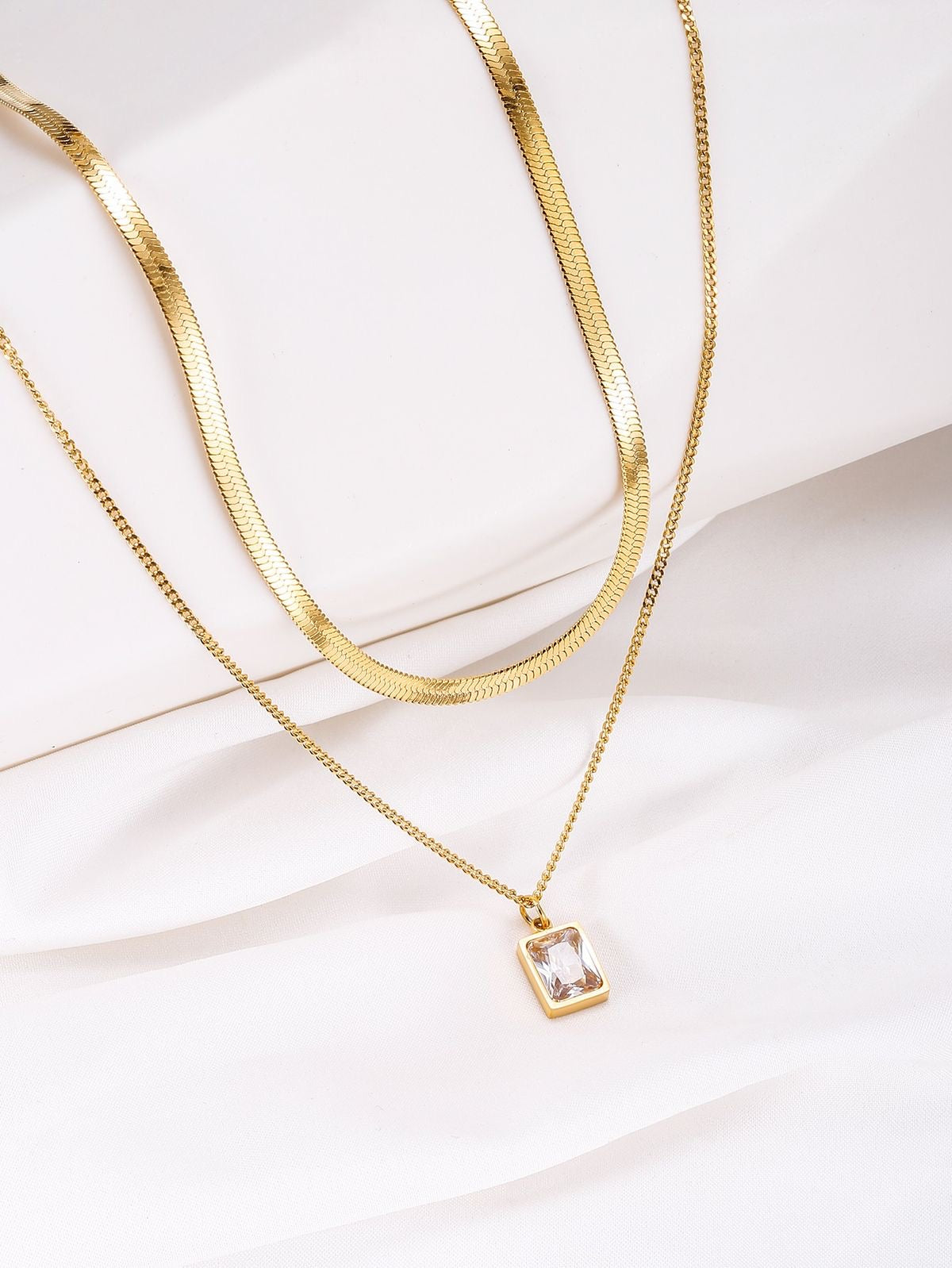 Luxe Crystal Necklace | Women Necklace &Chains | Gold Plated Premium Jewellery