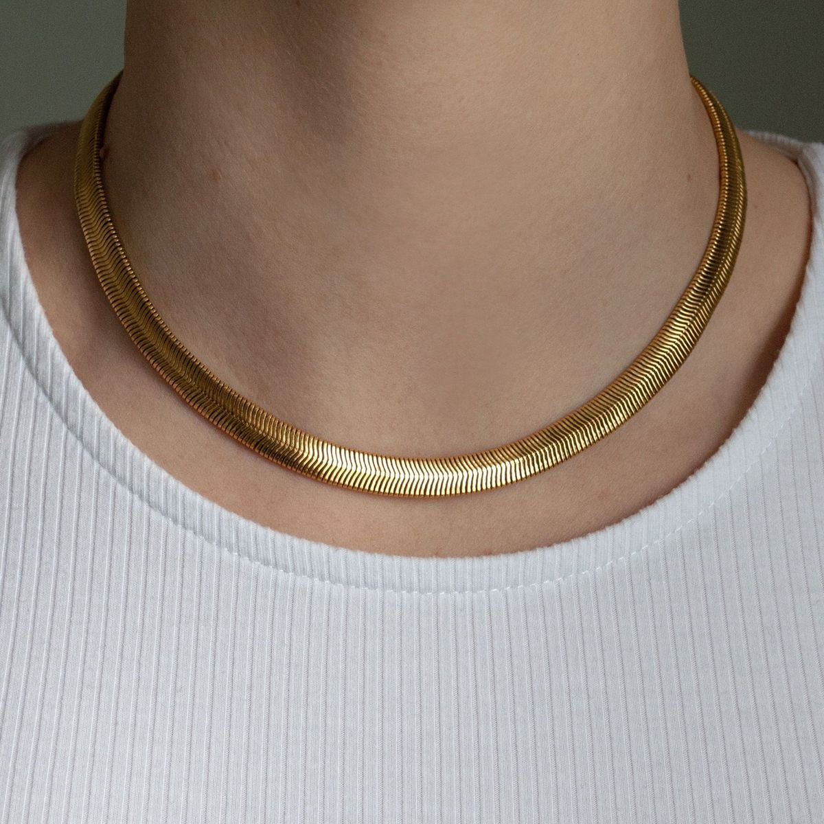 Herringbone Chain | Women Necklace & Chains | Gold Plated Premium Jewelry