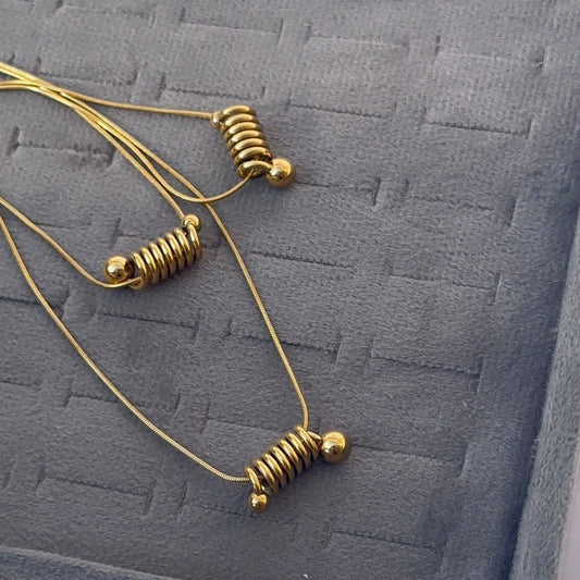 Spiral Necklace | 18K Gold Plated Necklace | Water-Resistant Necklace | Anti Tarnish Necklace | Hypoallergenic Necklace