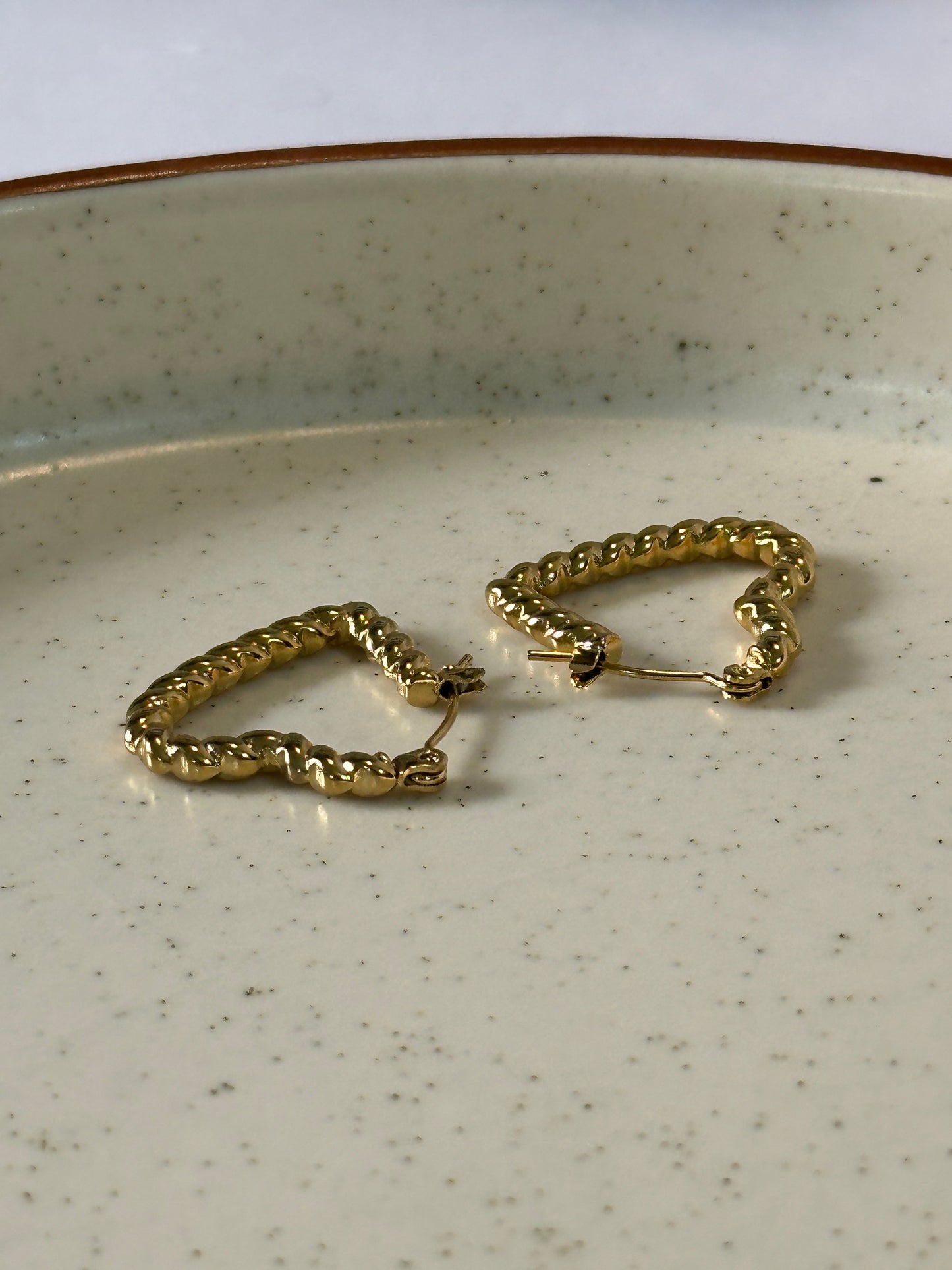 Hearty Hoops | 18K Gold Plated | Anti Tarnish | 316L Stainless Steel | Water-Resistant Earrings | Premium Jewelry