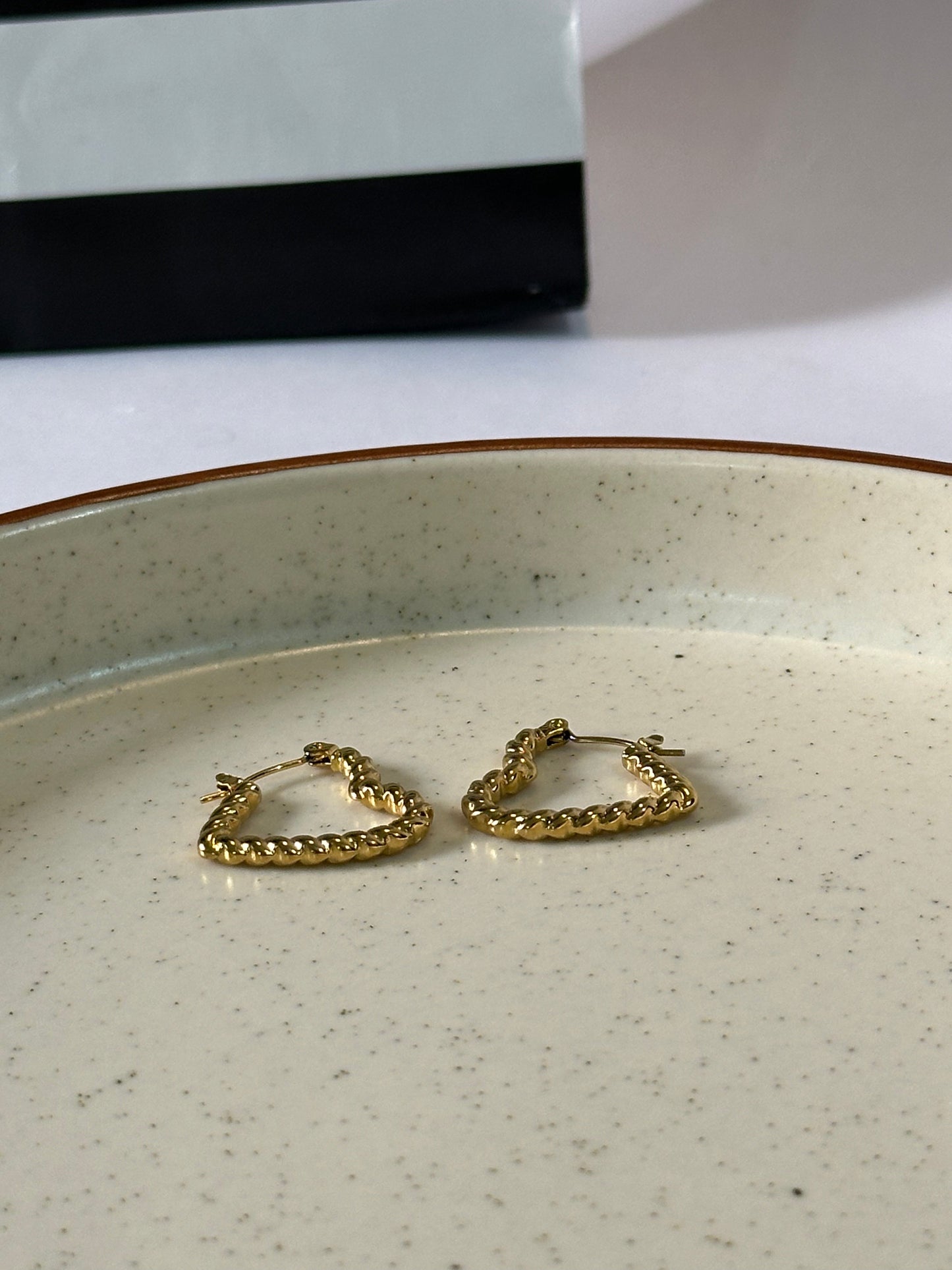 Hearty Hoops | 18K Gold Plated | Anti Tarnish | 316L Stainless Steel | Water-Resistant Earrings | Premium Jewelry