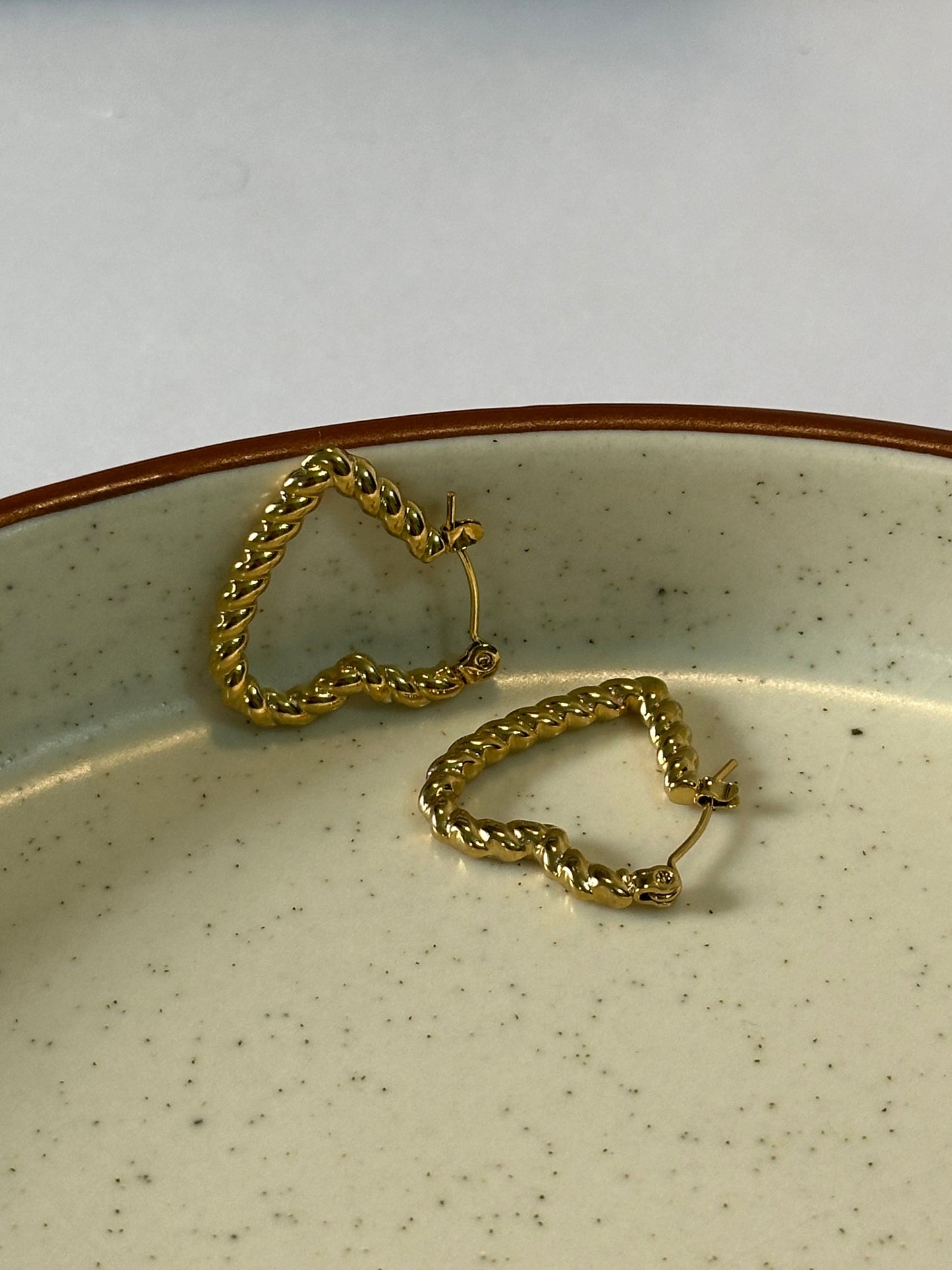 Hearty Hoops | 18K Gold Plated | Anti Tarnish | 316L Stainless Steel | Water-Resistant Earrings | Premium Jewelry