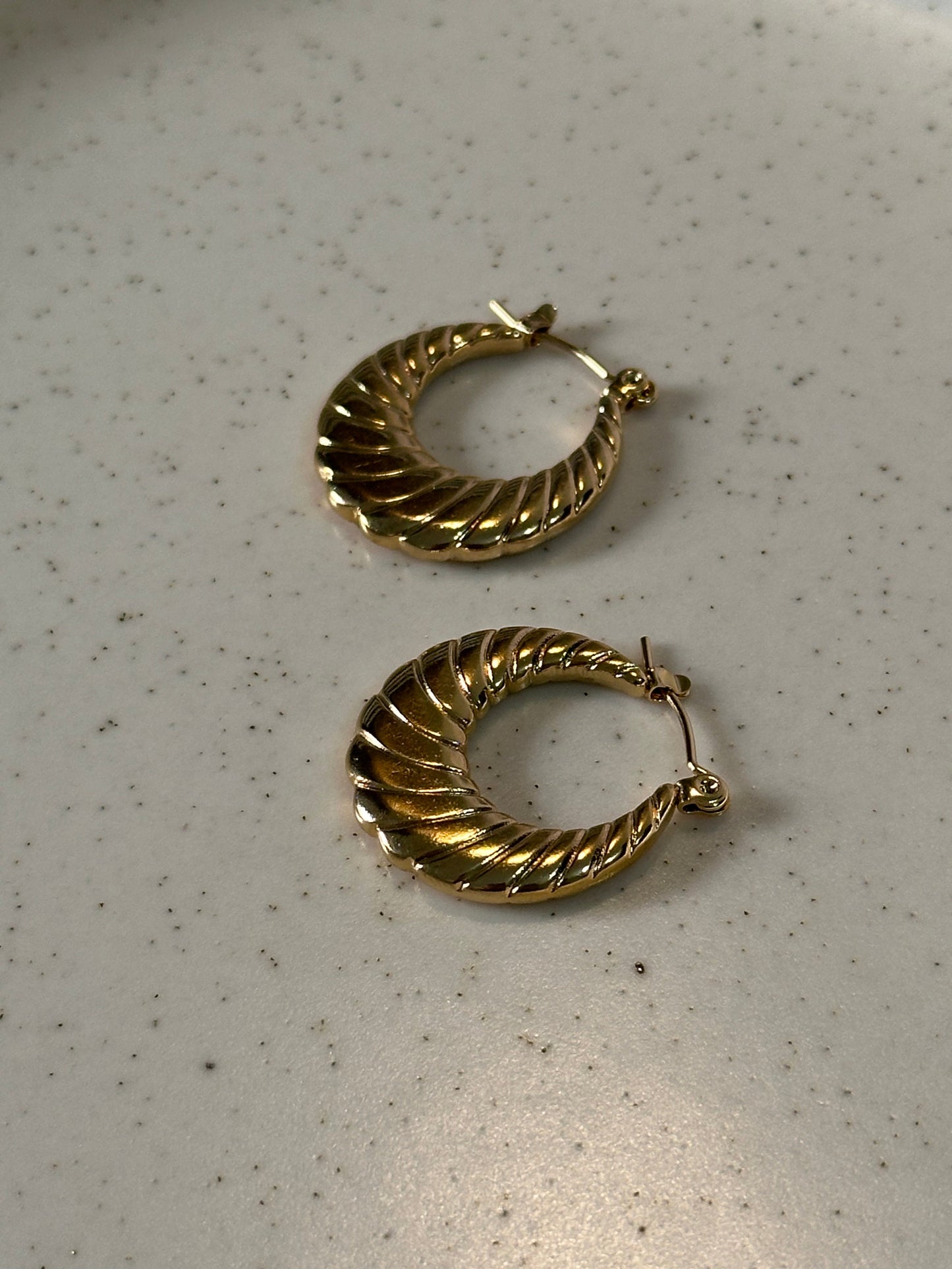 French Hoops | 18K Gold Plated | Anti Tarnish | 316L Stainless Steel | Water-Resistant Earrings | Premium Jewelry