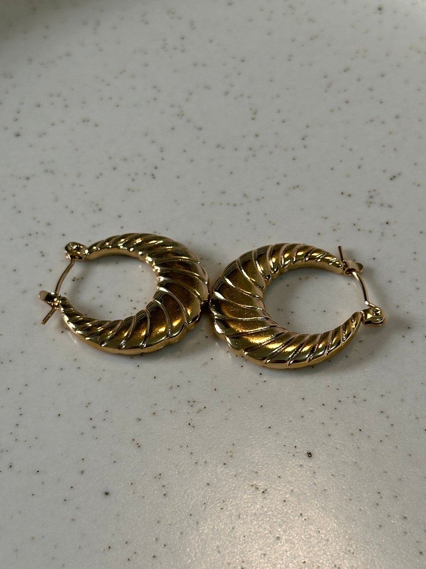 French Hoops | 18K Gold Plated | Anti Tarnish | 316L Stainless Steel | Water-Resistant Earrings | Premium Jewelry