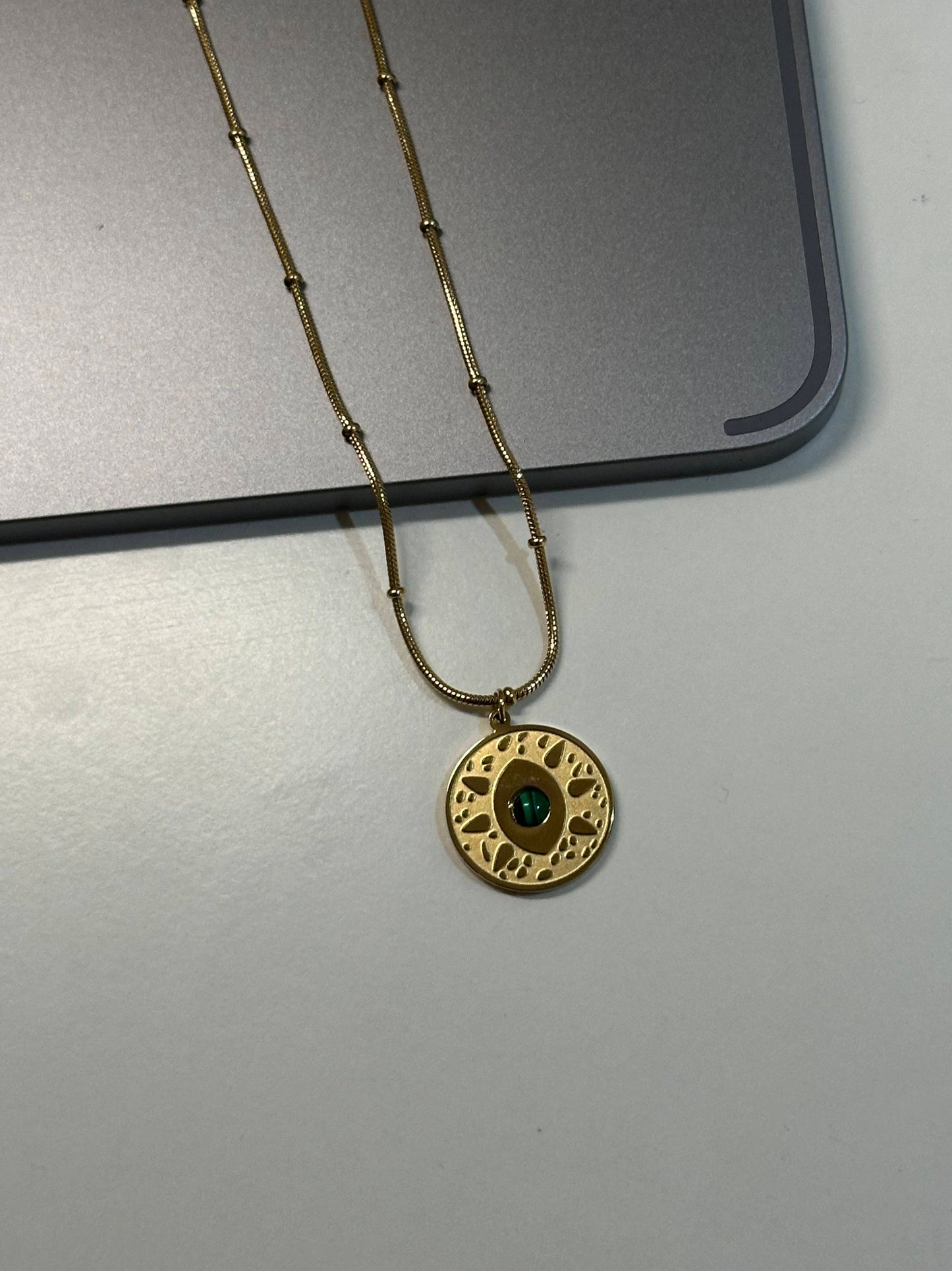 Evil Eye Necklace | 18K Gold Plated Necklace | Water-Resistant Necklace | Anti Tarnish Necklace | Hypoallergenic Necklace