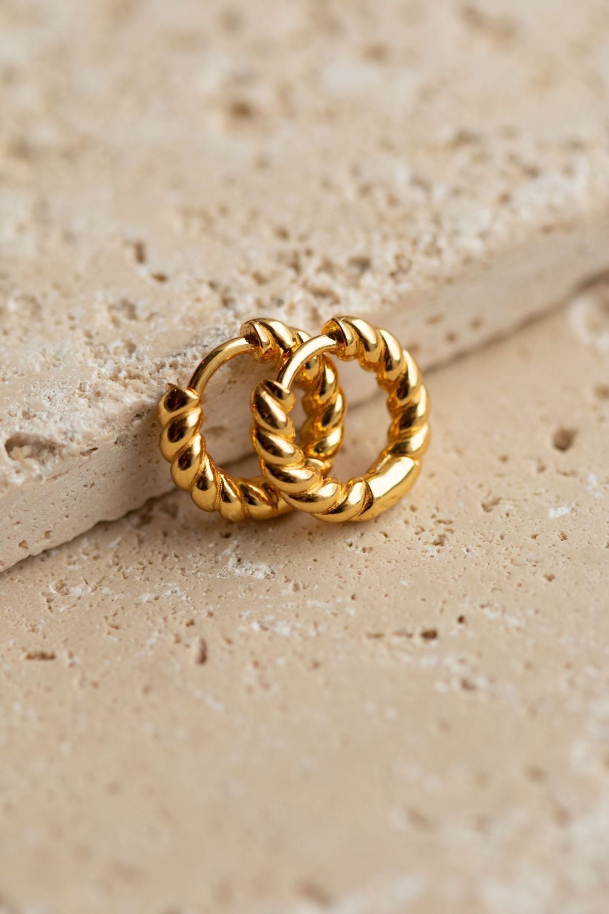 Swirl Twisty Hoop | Women Earrings | Gold Plated Premium Jewelry