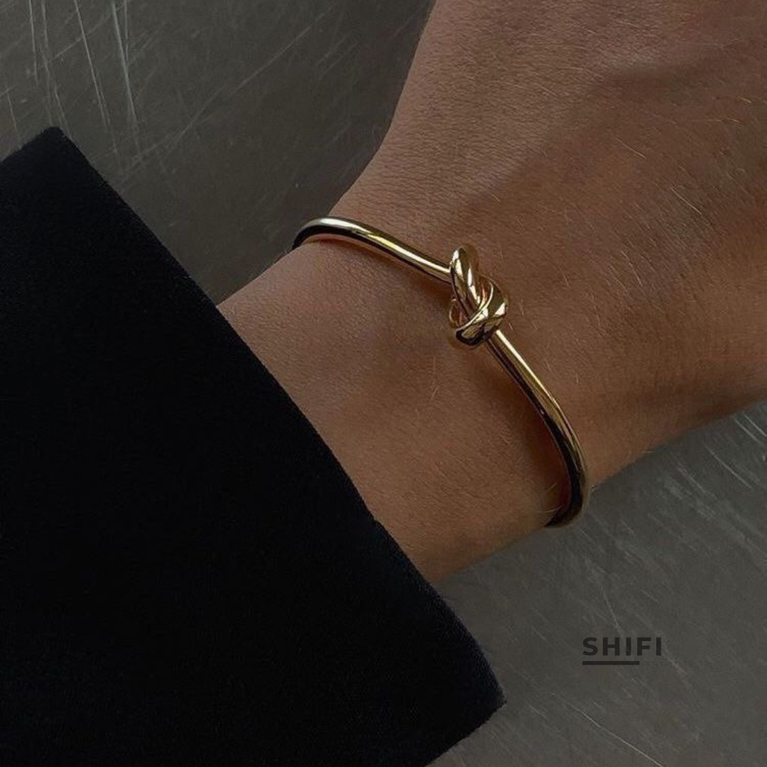 Knot Bracelet | 18K Gold Plated Bracelet | Water-Resistant Bracelet | Anti Tarnish Bracelet | 316L Stainless Steel Bracelet