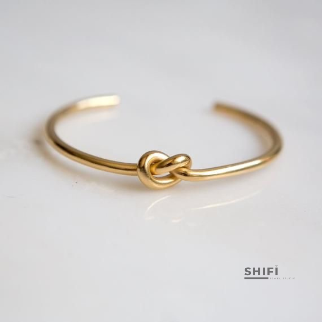 Knot Bracelet | 18K Gold Plated Bracelet | Water-Resistant Bracelet | Anti Tarnish Bracelet | 316L Stainless Steel Bracelet